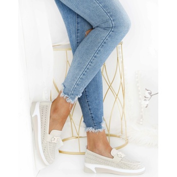 Cathay moda Mokasíny na klínku 2119-4BE