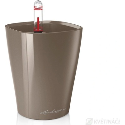 Samozavlažovací květináč Lechuza mini deltini taupe 10 x 10 x 12,5