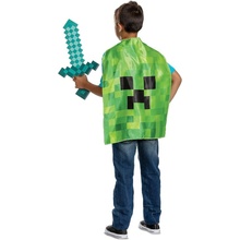Minecraft Creeper s mečom a plášťom