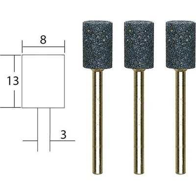 Proxxon 28781 Stopkové brousky Korund válec 3 ks – Sleviste.cz