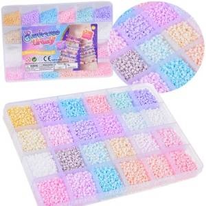 Jokomisiada Set of pastel Friendship Bracelet Beads 24 colors ZA5336
