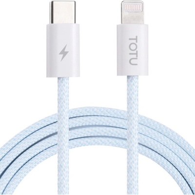 Totudesign BPD-008 opletený nabíjecí a datový - USB-C na Lightning 1m modrý