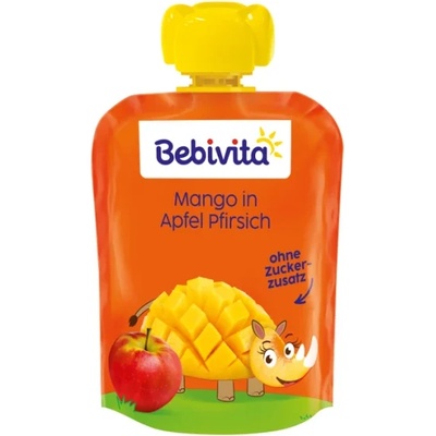 Bebivita Плодова закуска Ябълка, манго и праскова 90 гр. - 12+ месеца