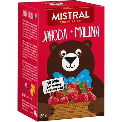BOP Detský ovocný čaj Jahoda a malina 44 g