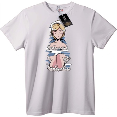 NOONEBRAND Тениска Аниме Момиче на Баня - XS, Black