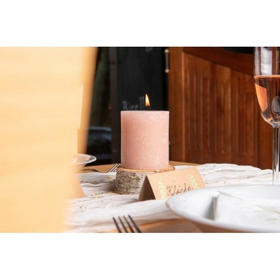 Bolsius Rustic Shine Válec 68x80mm Misty Pink růžová