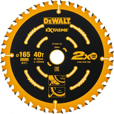 DeWALT DT10301 pílový kotúč 165x20mm 40 zubov