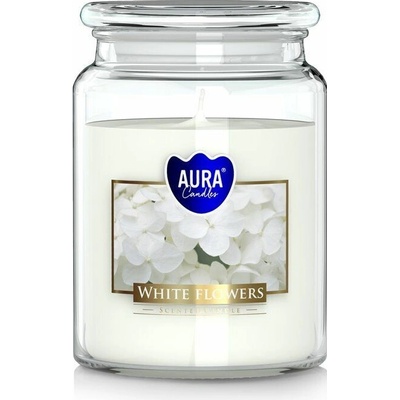 Maxi Vonná sviečka White Flower, biele kvety, 500 g, SND99-179