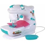 LEAN Toys Sewing Machine for Children Like a Real White Battery Operated