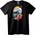 NOONEBRAND Тениска Череп, Слънце и Цветя - 6XL, Black
