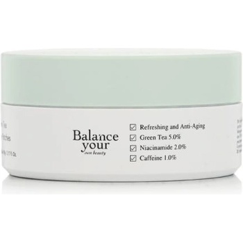 Ondo Beauty 36.5 BAN-JJAK Caffeine & Green Tea Antioxidant Eye Patches маска за лице за околоочната зона 90 g