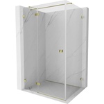 Mexen Lunar T лява душ кабина с врата 125 x 80 cm, прозрачна, златна - 834T-125-080-50-00-L (834T-125-080-50-00-L)
