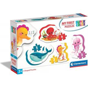 Clementoni - Puzzle 4v1 Morské zvieratká - 1 - 39 piese