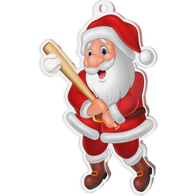 Bauer Decor Akrylátová vánoční ozdoba Santa Claus single baseball