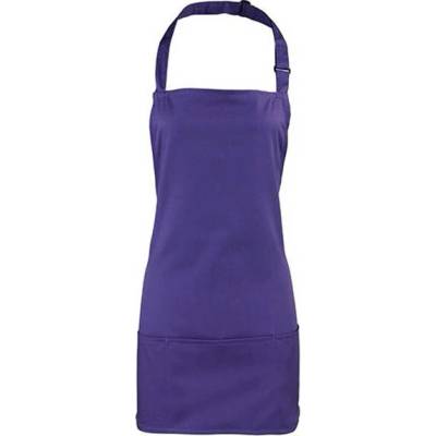 Premier Workwear Colours Gastro zástěra 2v1 PR159 Purple Pantone 7447C 60x62cm