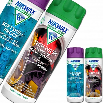 Nikwax Twin Tech Wash/Softshell Proof Wash-In 2 x 300 ml