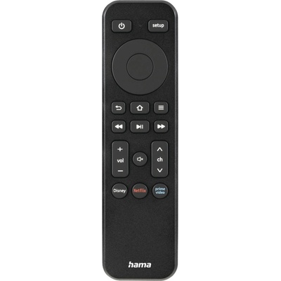 Hama Дистанционно HAMA 40070, универсално, за телевизори, бързи бутони за Disney+, Netlflix и Prime Video, черно (HAMA-40070)