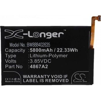 Image 1 of VHBW Батерия за Wiko Power U20 / Power U30, 5800 mAh (888402635)