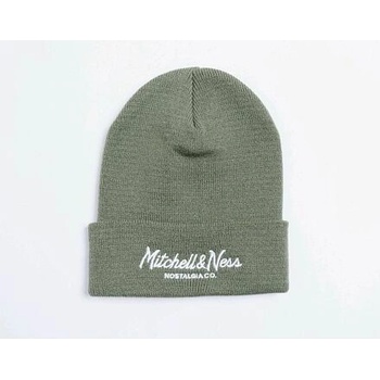 Mitchell & Ness Branded Pinscript Cuff Knit Olive
