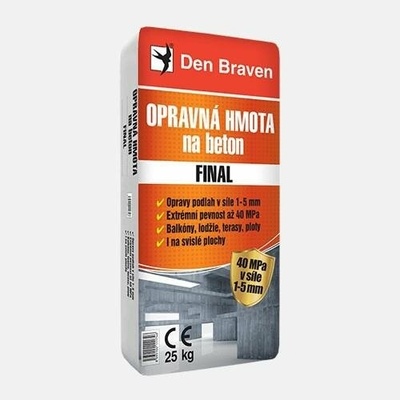 Den Braven Den Braven - Opravná hmota na betón FINAL, vrece, 25 kg, šedá