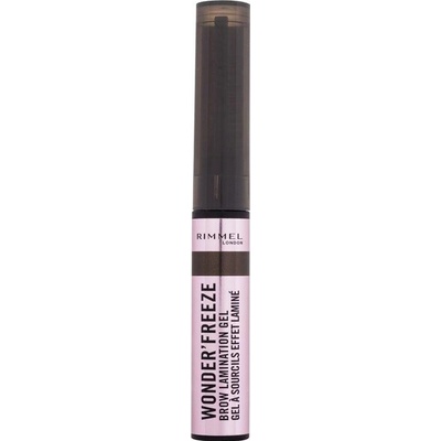 Rimmel London Wonder&apos;Freeze Brow Lamination Gel a pomáda na obočie 004 Deep Brown 6 g