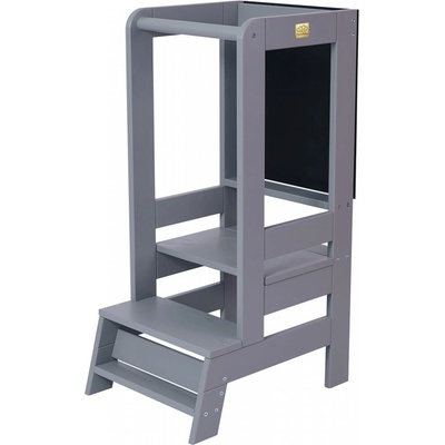 MeowBaby Moderná učiaca veža s tabuľou Dark Grey