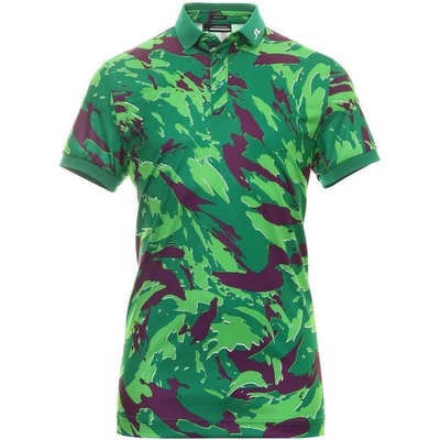 J.Lindeberg Dámska polokošeľa Tour Tech Print Golf modro zelená