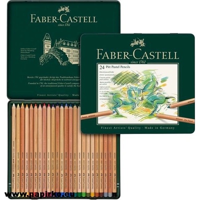 Faber-Castell Pitt Pastell umělecká pastelka plech.krabička 24ks 112124