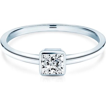 Image 1 of SAVICKI Годежен пръстен Pure: бяло злато, диамант с шлифовка