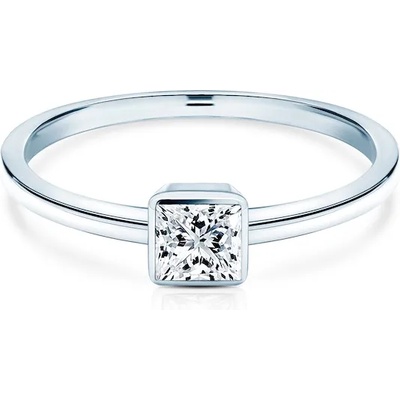 SAVICKI Годежен пръстен Pure: бяло злато, диамант с шлифовка