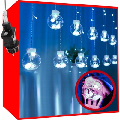 ISO 11347 Svetelný záves gule 108 LED 3.6W studená biela