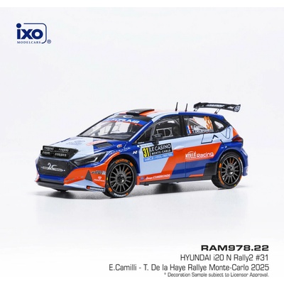 Hyundai i20 N Rally2 Rally Monte Carlo 2025 31 Camilli De la Haye IXO 1:43