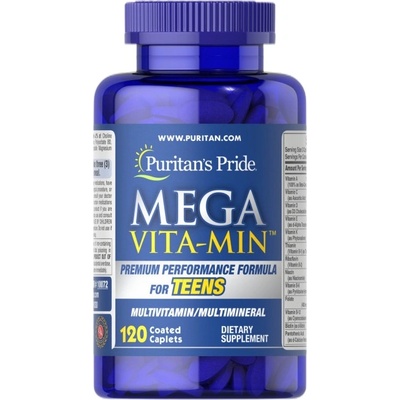 Puritan's Pride Mega Vita Min Multivitamins for Teens [120 каплети]