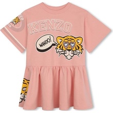 Kenzo Kids Dievčenské bavlnené šaty mini áčkový strih K60207 ružová