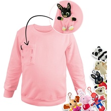 Bontis mikina s vreckom na hračku ružová