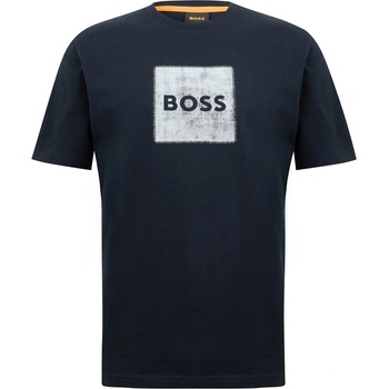 Boss Тениска Boss Mens BOSS ORANGE Short Sleeve T-Shirt with Contemporary Stitched Logo - Navy 404
