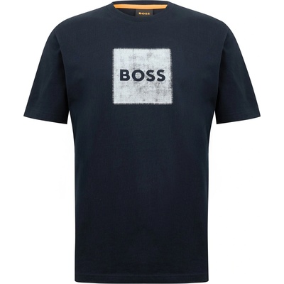 Boss Тениска Boss Mens BOSS ORANGE Short Sleeve T-Shirt with Contemporary Stitched Logo - Navy 404