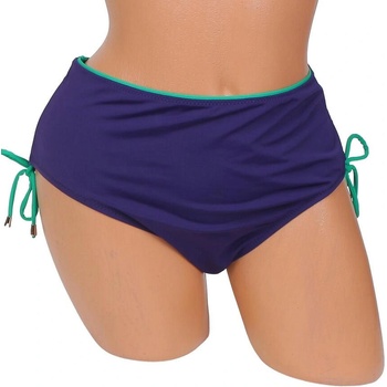 Монокина в тъмносин цвят със зелени връзки