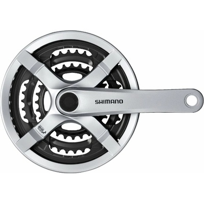Kliky SHIMANO Tourney FC-TY501-S 175mm 42-34-24 zubů, stříbrné s krytem, v krabičce