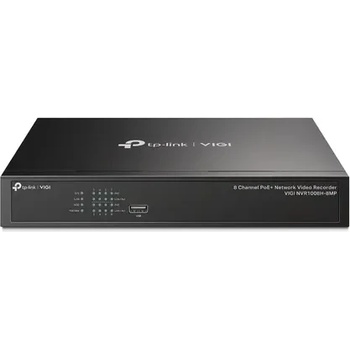 TP-Link Цифров видеорекордер VIGI NVR1008H-8MP, 8-ch@2MP/4-ch @4MP, H. 265+, RJ45, 1xSATA (VIGI NVR1008H-8MP)