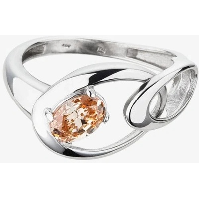 Preciosa Stříbrný prsten Appealing champagne s kubickou zirkonií 5115