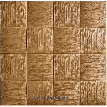 Image 1 of Самозалепващ 3d тапет бронз Квадрати