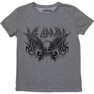 Def Leppard Tribal Skull Grey M Дамски Риза (DEFLTS46LG02)