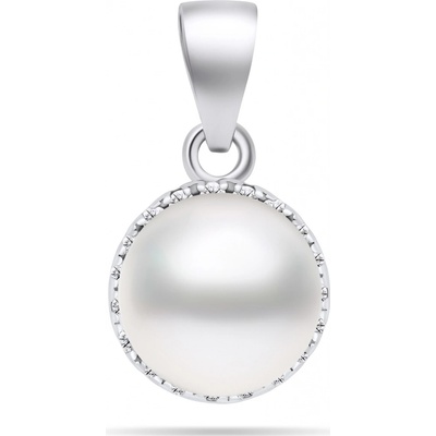 Brilio Silver Stříbrný perlový přívěsek se zirkony PT77W