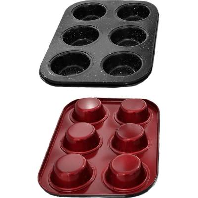 Perfect Home Forma na muffiny 19127 Metal Red na 6ks kovová