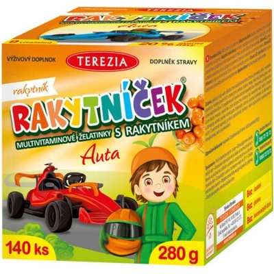 TEREZIA Rakytníček multivitamínové želatínky autá 140 ks