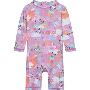 Color Kids Детски цял бански от ликра (UV защита) Color Kids Baby's Suit L/S AOP Lycra - Lavender Mist - размер 80 (EU) (750-2552-0612)