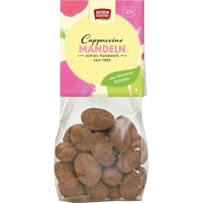 ROSENGARTEN Mandle v bílé a mléčné čokoládě cappuccino BIO 100 g
