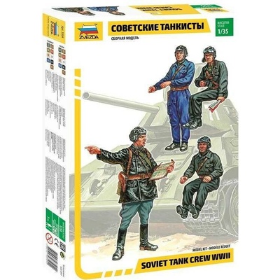 Zvezda Model Kit figurky 3504 Soviet Tank Crew 1:35