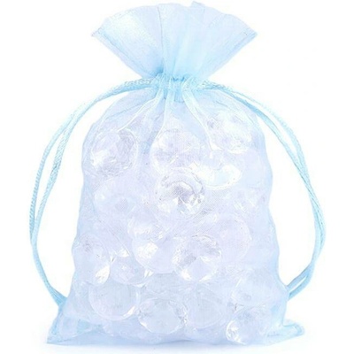 Dárkový pytlík 10x15 cm organza - modrá světlá (10 ks)